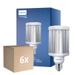Monipakkaus 6x Philips TrueForce LED E27 HPL Kirkas 42W 5700lm 360D - 830 Lämmin Valkoinen | Korvaa 125W