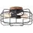 Brilliant Gwen Kattovalo Metalli- Puu Musta | 400mm - Sopii 2x E27