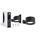 D'Lite Seinävalaisin Lucia Musta 1.5W - 830 Lämmin Valkoinen | IP54 - Solar Akun - Valotunnistin